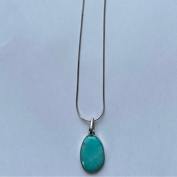 Sterling Silver 925 Chris Bales Elligators Amazonite Pendant & Necklace - Picture 7 of 7